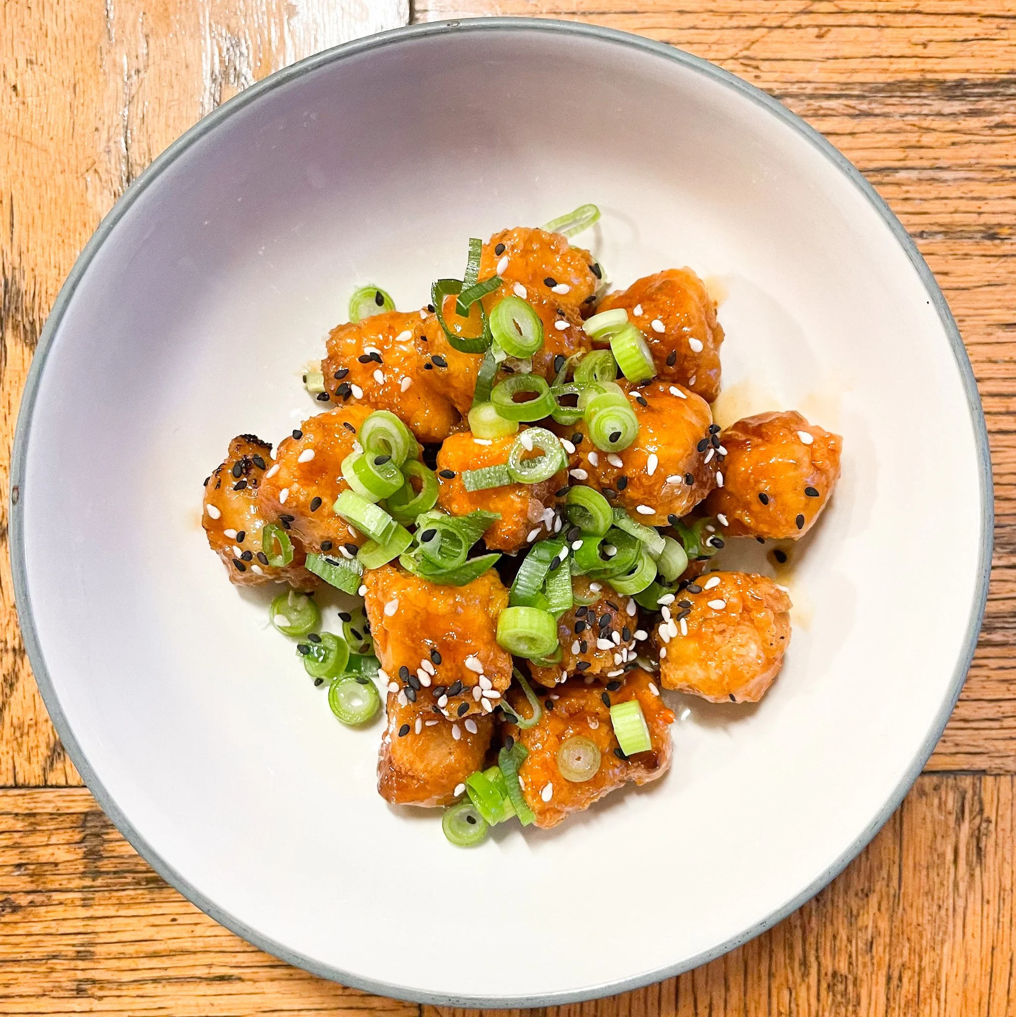 Orange-Chicken Style Fried Tofu