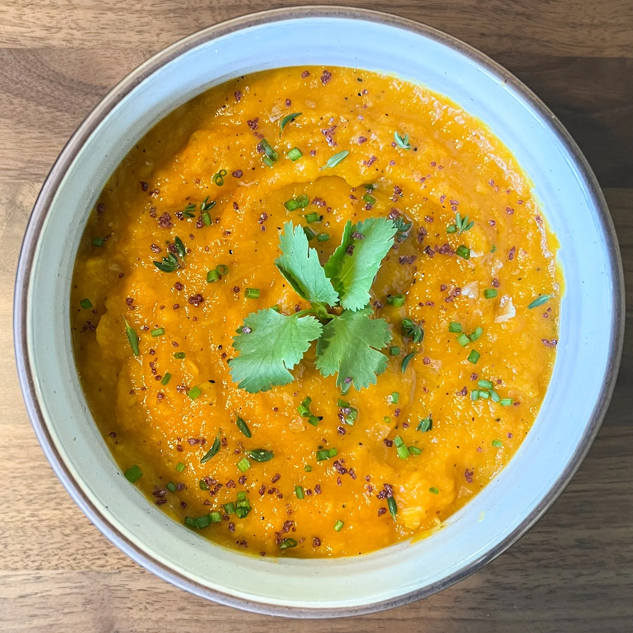 Roasted Carrot & Acorn Squash Soup